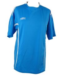 Pánské světlemodré sportovní tričko s pruhy Umbro 