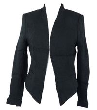 Dámský černý strukturovaný sakový cardigán H&M