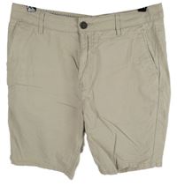 Pánské béžové plátěné chino kraťasy Crew Clothing vel. 32