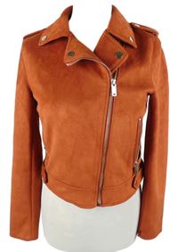 Dámský skořicový semišový crop křivák Primark 