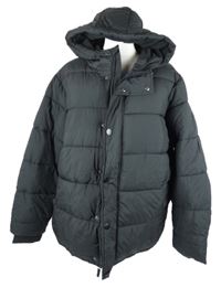 Pánská černá šusťáková zimní bunda s kapucí Amazon Essentials 