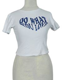 Dámske biele crop tričko s nápisom FB Sister