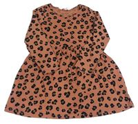 Ružové bavlnené šaty s leopardím vzorom H&M