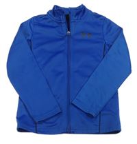 Modrá sportovní funkční propínací mikina s logem Under Armour
