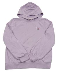Lila mikina s logem a kapucí only
