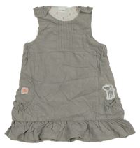 Svetlosivé menšestrové šaty so srnkou Bornino