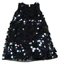 Černé šaty s pajetkami H&M