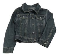 Tmavomodrá rifľová crop bunda Marc O´Polo