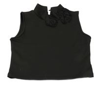 Čierny elastický top s 3D kvetinou River Island