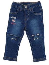 Tmavomodré džegíny s obrázky Ergee