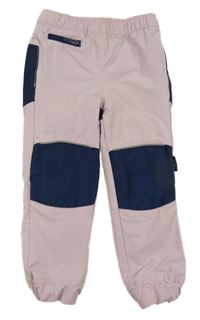 Růžovo-tmavomodré softshellové kalhoty Crane 