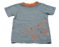 Modré žíhané tričko s krabom Pusblu