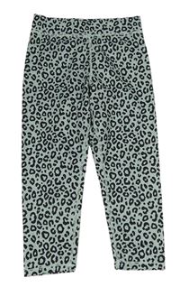 Světlemodro-černé vzorované sportovní capri legíny H&M
