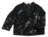 Černé flitrové sako H&M