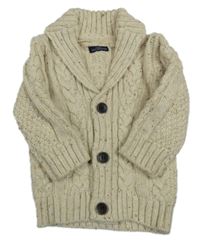 Béžový melírovaný propínací svetr Next