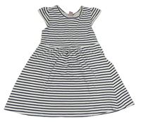 Bielo-tmavomodré pruhované šaty Y.F.K.