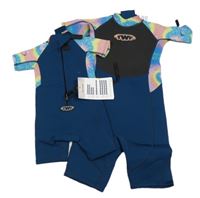 Nové- Černo-tmavomodro-barevný neopren s potiskem 