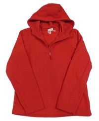 Červená fleecová mikina s kapucňou Mountain Warehouse