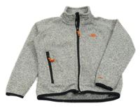 Šedá melírovaná pletená propínací mikina Trespass