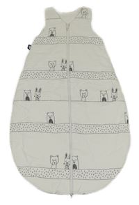 Bílý bavlněný zateplený pytel s medvědy a stromky