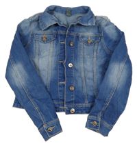 Modrá rifľová crop bunda Zara