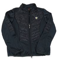 Tmavomodrá šusťákovo/tepláková funkční bunda Covalliero