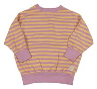 Lila-meruňková pruhovaná oversize mikina  Next 