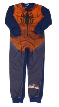 Tmavomodro-červený fleecový overal - Spiderman Marvel