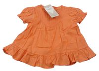 Oranžová plátenná šatová tunika zn. M&S