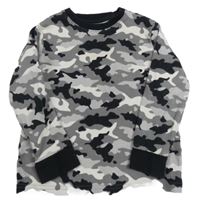 Šedo-bílo-černé army triko F&F
