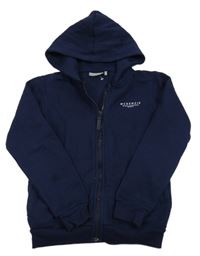 Tmavomodrá propínací mikina s logem a kapucí McKenzie