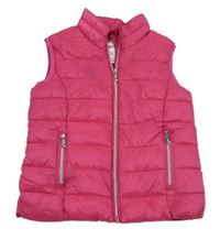 Ružová šušťáková prešívaná zateplená vesta Minoti