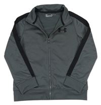 Šedo-černá propínací sportovní mikina s logem Under Armour