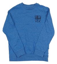 Modré melírované tričko s nápisom Blue Ridge