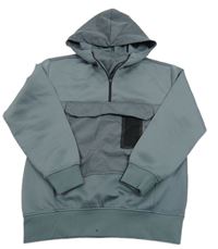 Sivá thermo mikina s kapucňou Zara