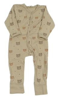 Béžový overal s medvídky Alana