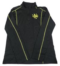 Čierna funkčná športová mikina s nápisom Crivit