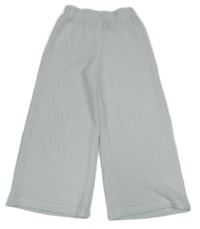 Biele vzorované culottes nohavice H&M