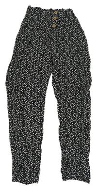 Čierne turecké kvetované nohavice Primark