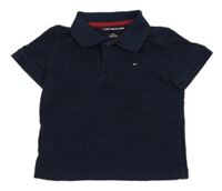 Tmavomodré polo tričko Tommy Hilfiger