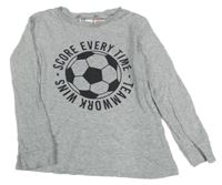 Sivé melírované tričko s loptou H&M