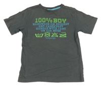 Šedé tričko s nápisem S. Oliver