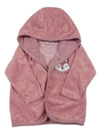 Ružová zamatová prepínaci mikina s líškou a kapucňou Orsolino