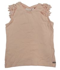 Světlerůžový top s madeirou Le Chic