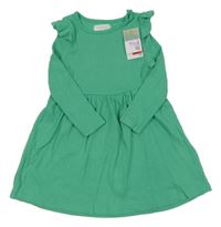 Nové - Zelené rebrované šaty Primark