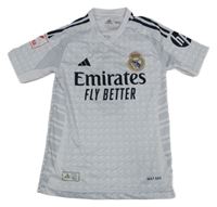 Bílo-šedý vzorovaný fotbalový funčkní dres MBappe Adidas