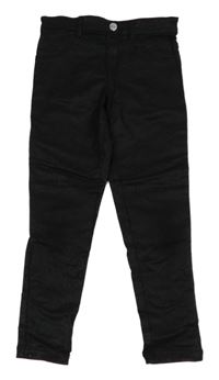 Čierne trblietavé skinny elastické rifle F&F