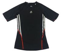 Čierne funkčné športové tričko Adidas