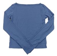 Tmavomodré crop tričko H&M