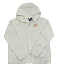 Smotanová prepínaci mikina s logom a kapucňou Nike